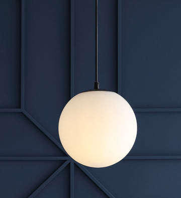 Bleecker 7.75" Metal/Glass Globe LED Pendant